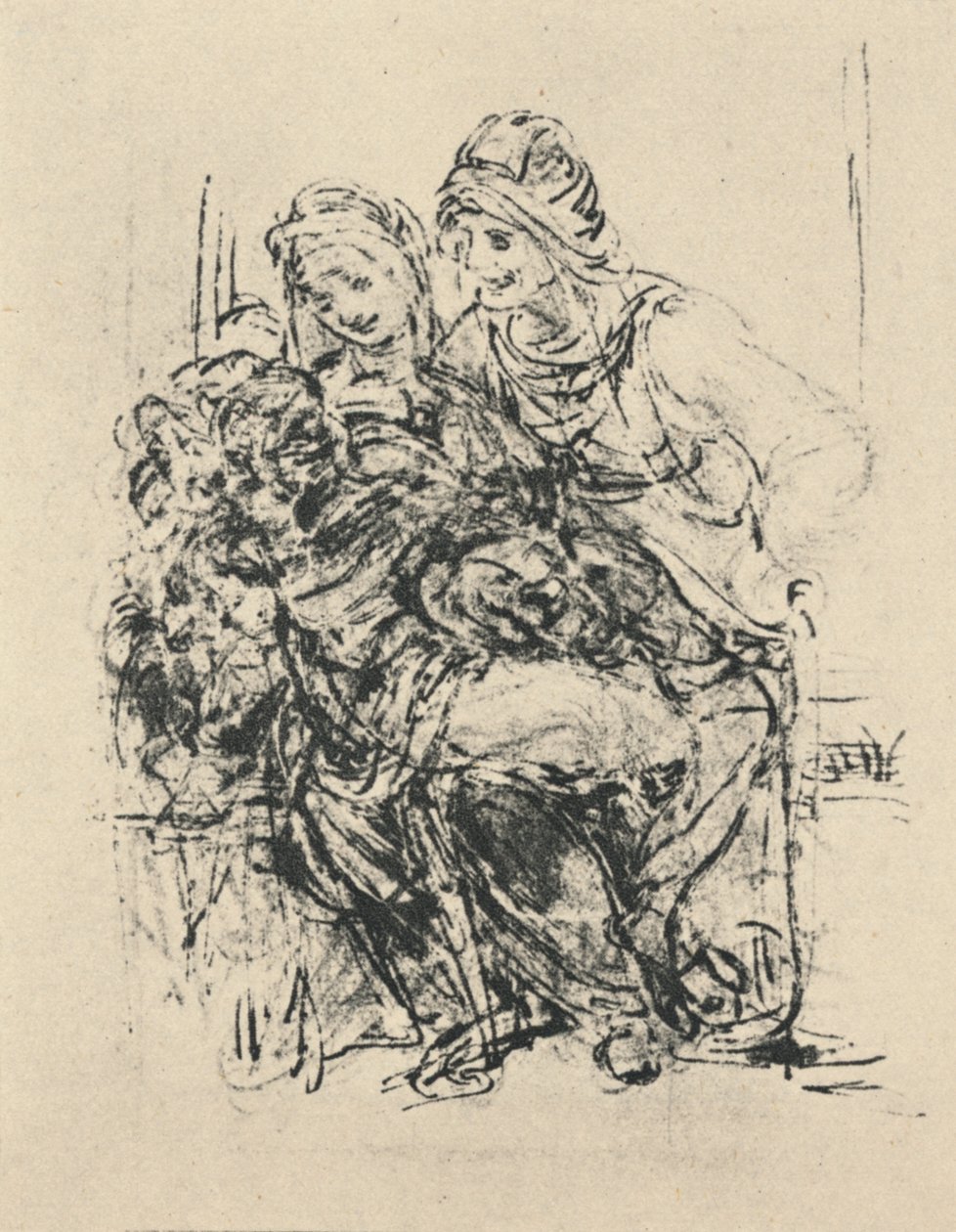 Jomfru og barn med St. Anne, c1480 1945 av Leonardo da Vinci