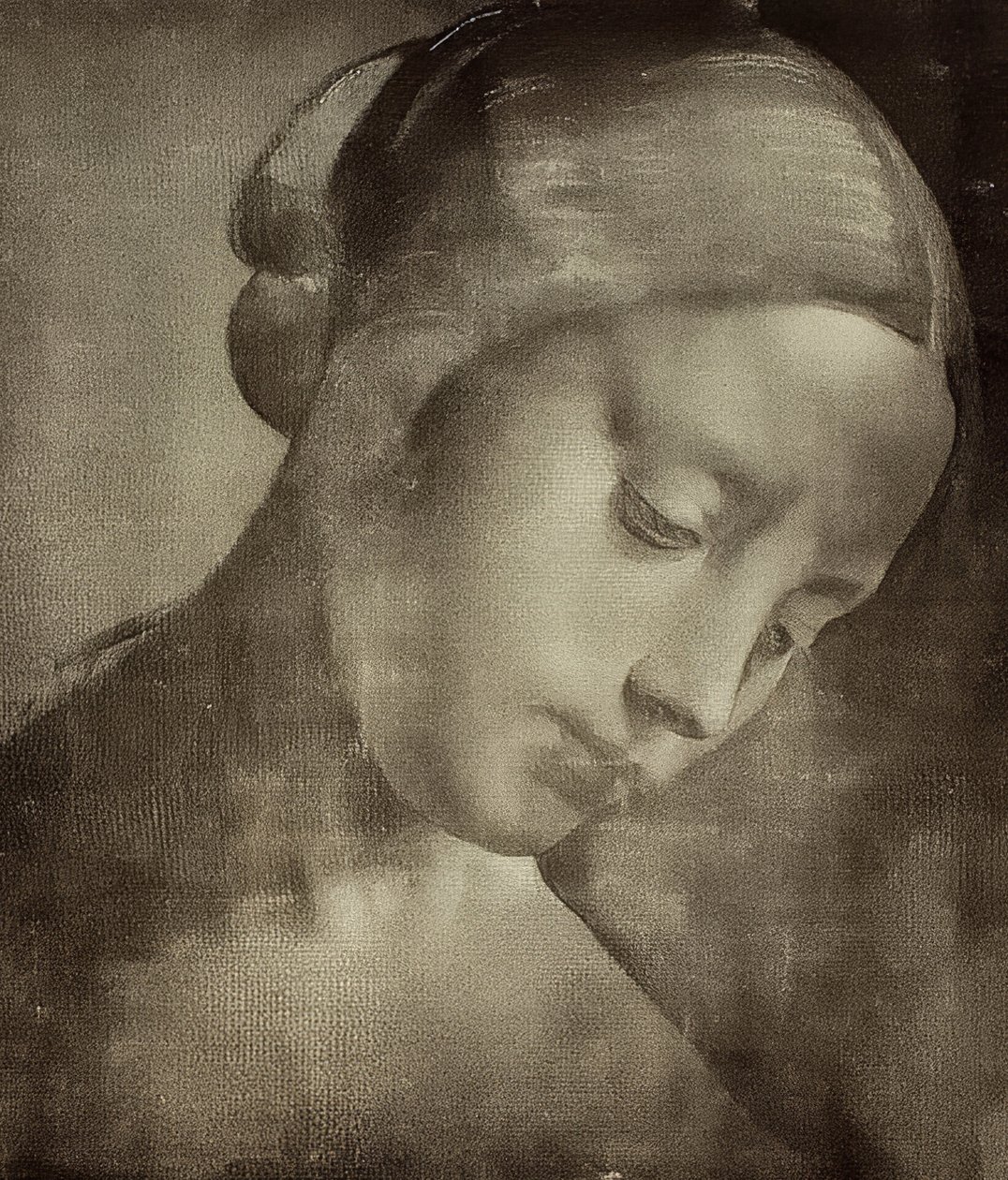 Kvinnelig hode. 1470-1519 av Leonardo da Vinci