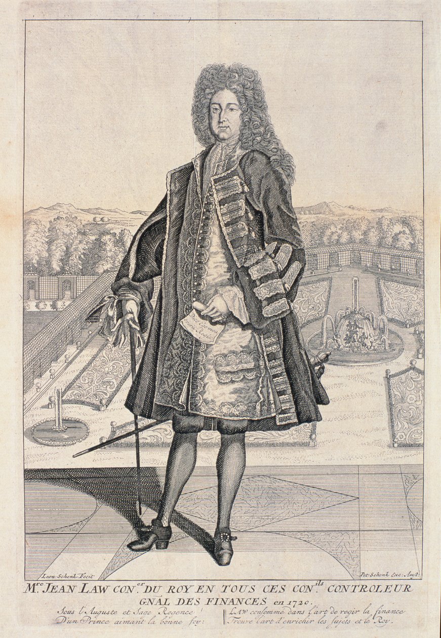John Law (1671-1729) av Lauriston av Leonardus Schenk