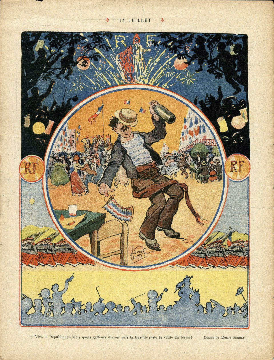 Illustrasjon av Leonce Burret (1865-1915) i Le Rire av Leonce Burret