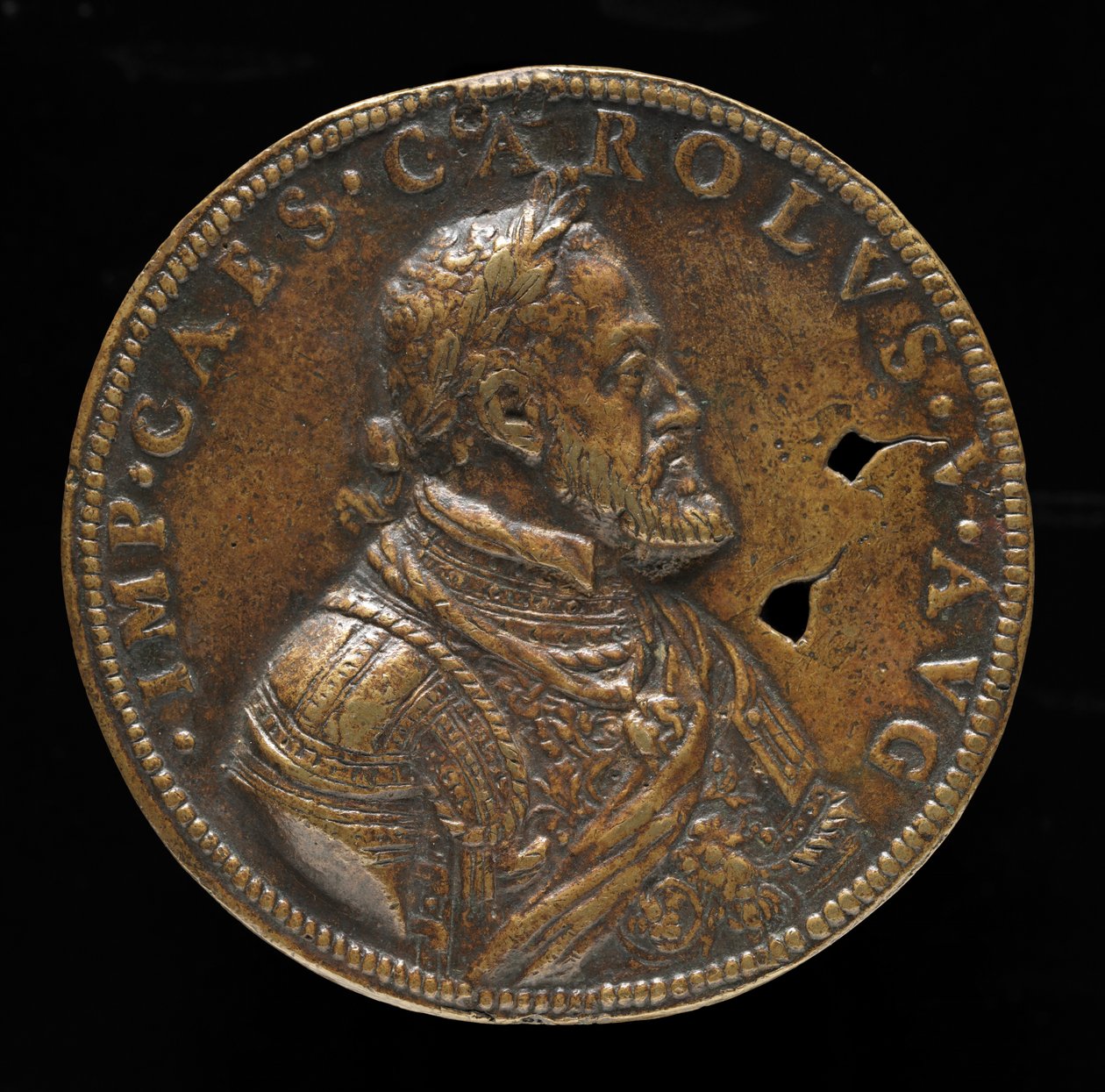 Charles V, 1500-1558, konge av Spania 1516-1556, hellige romerske keiser 1519 [forsiden], 1547 eller senere. av Leone Leoni
