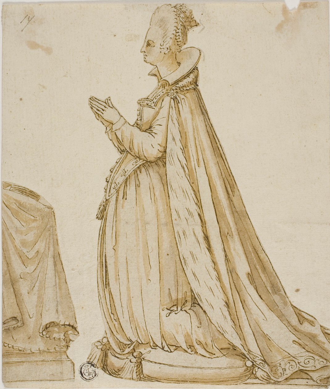 Lady Before a Prie-Dieu av Leone Leoni