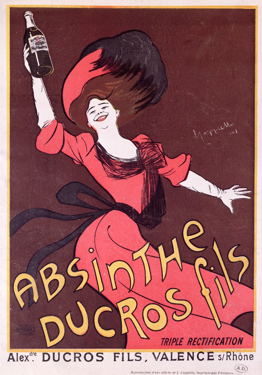 Annonse for 'Absinthe Ducros fils', 1901 av Leonetto Cappiello