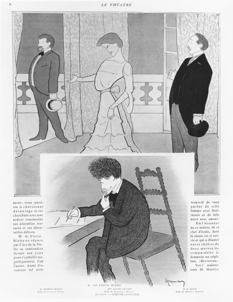 Karikatur av stykket "La Passé", av Georges de Porto-Riche av Leonetto Cappiello