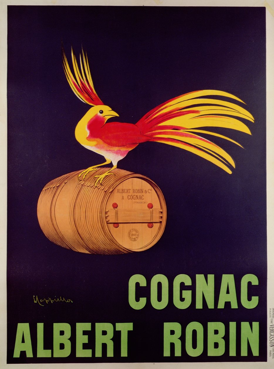 Plakat reklame Albert Robin Cognac av Leonetto Cappiello