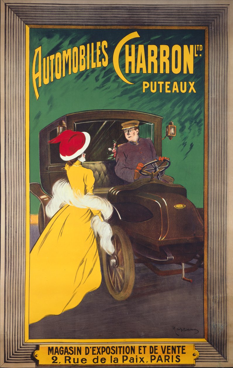 Plakatannonsering Biler Charron på Puteaux av Leonetto Cappiello