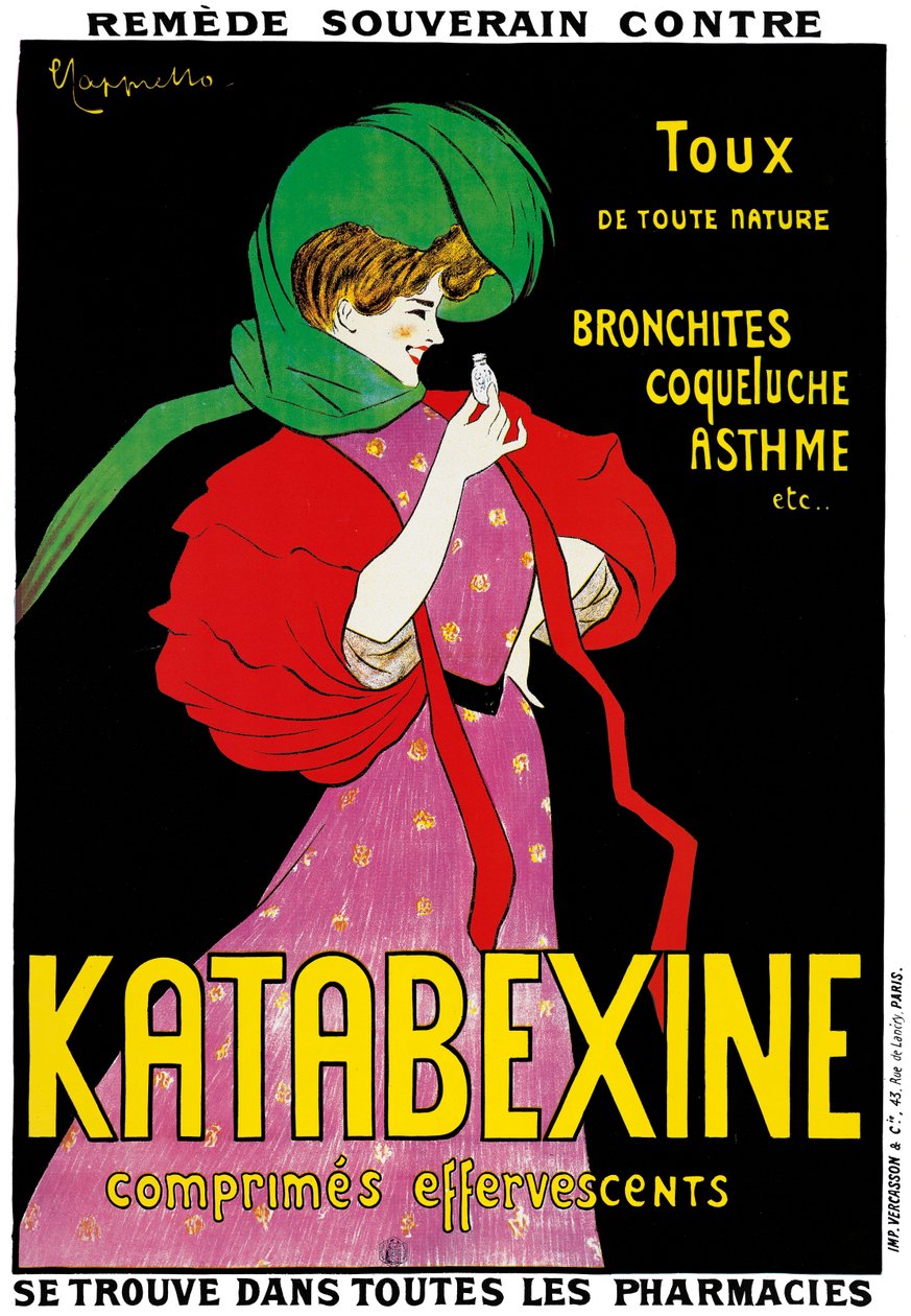 Plakat som annonserer «Katabexine»-medisiner, 1898 av Leonetto Cappiello