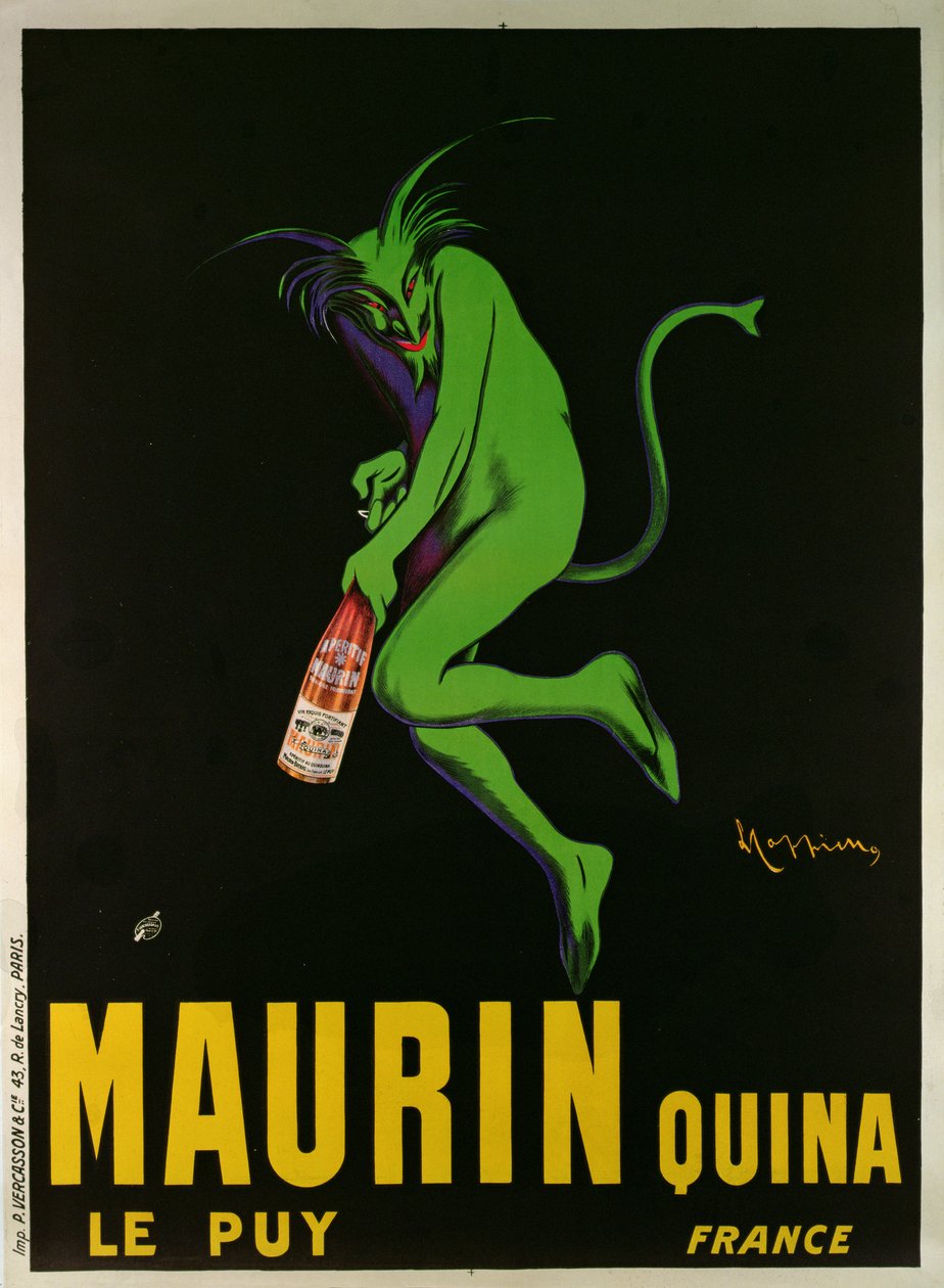 Plakatannonsering 'Maurin Quina', Le Puy, Frankrike av Leonetto Cappiello