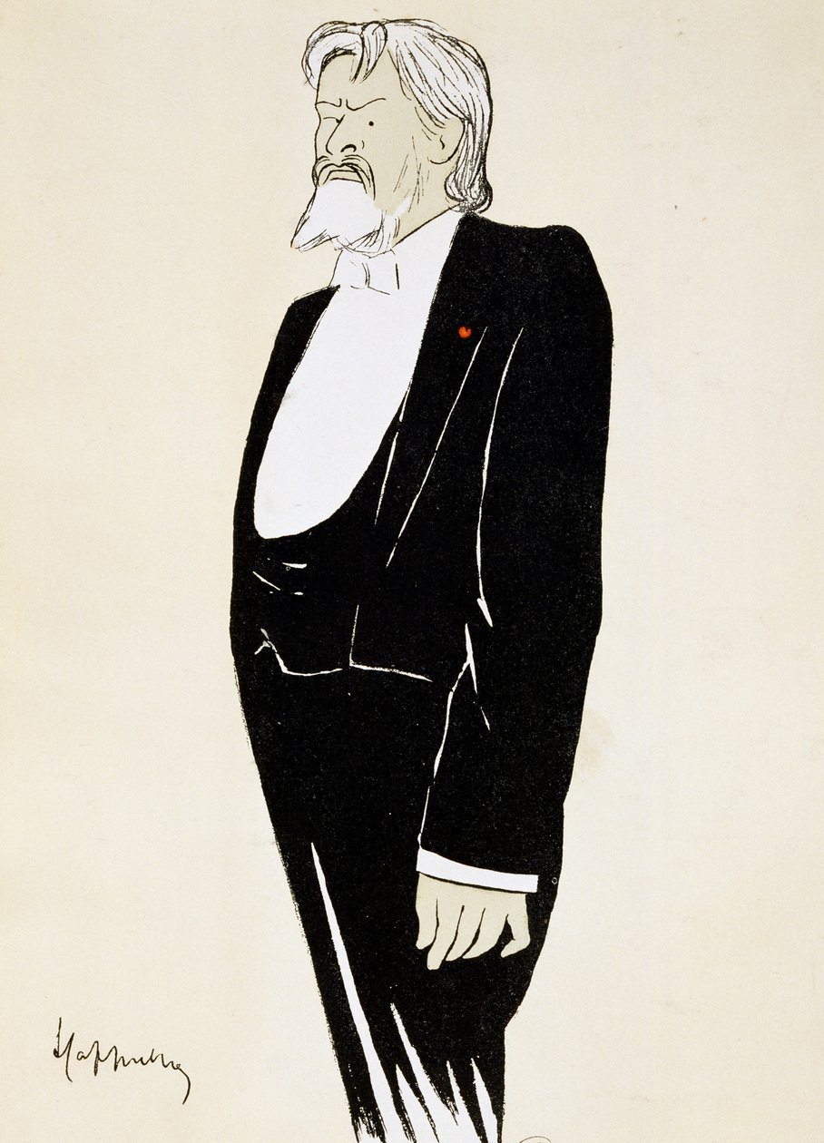 Skuespiller Jean Mounet-Sully (1841-1916), karikatur av Leonetto Cappiello (1875-1942) av Leonetto Cappiello