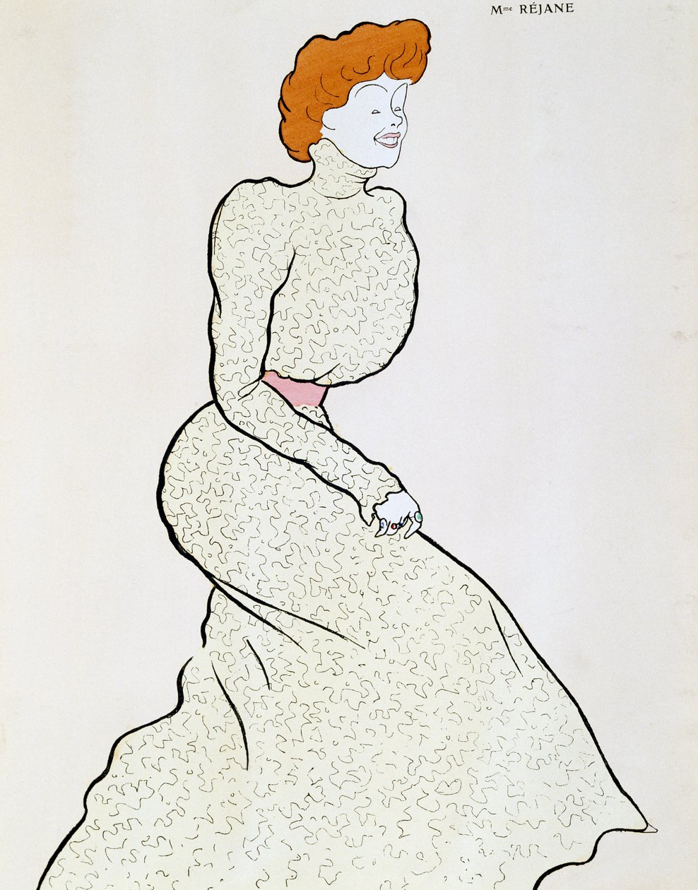 Skuespillerinne Gabrielle Rejane (1856-1920), tegning av Leonetto Cappiello (1875-1942) av Leonetto Cappiello