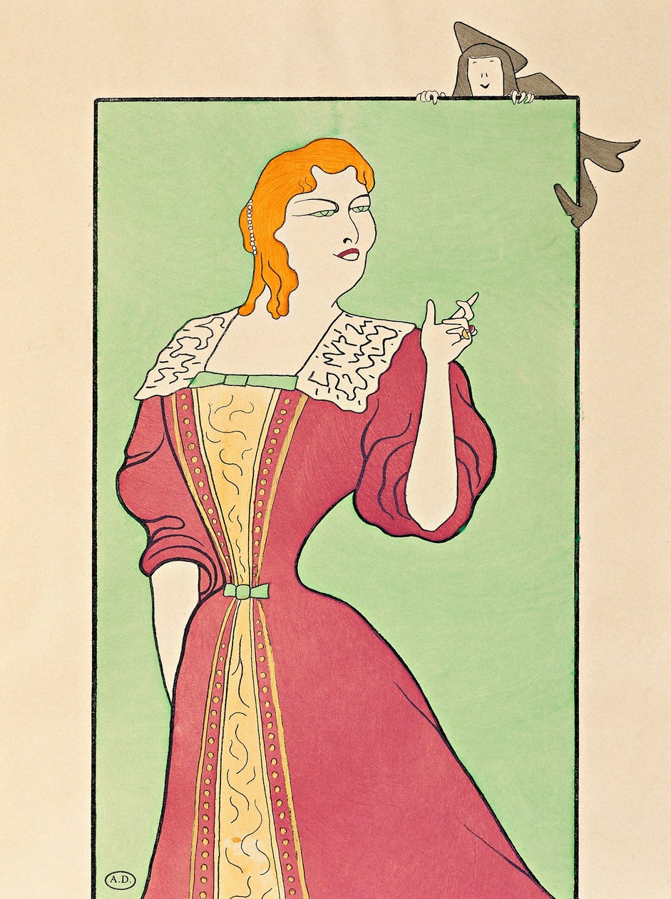 Skuespiller Marie-Louise Marsy (1866-1942) i rollen som Elmira i Tartuffe av Leonetto Cappiello