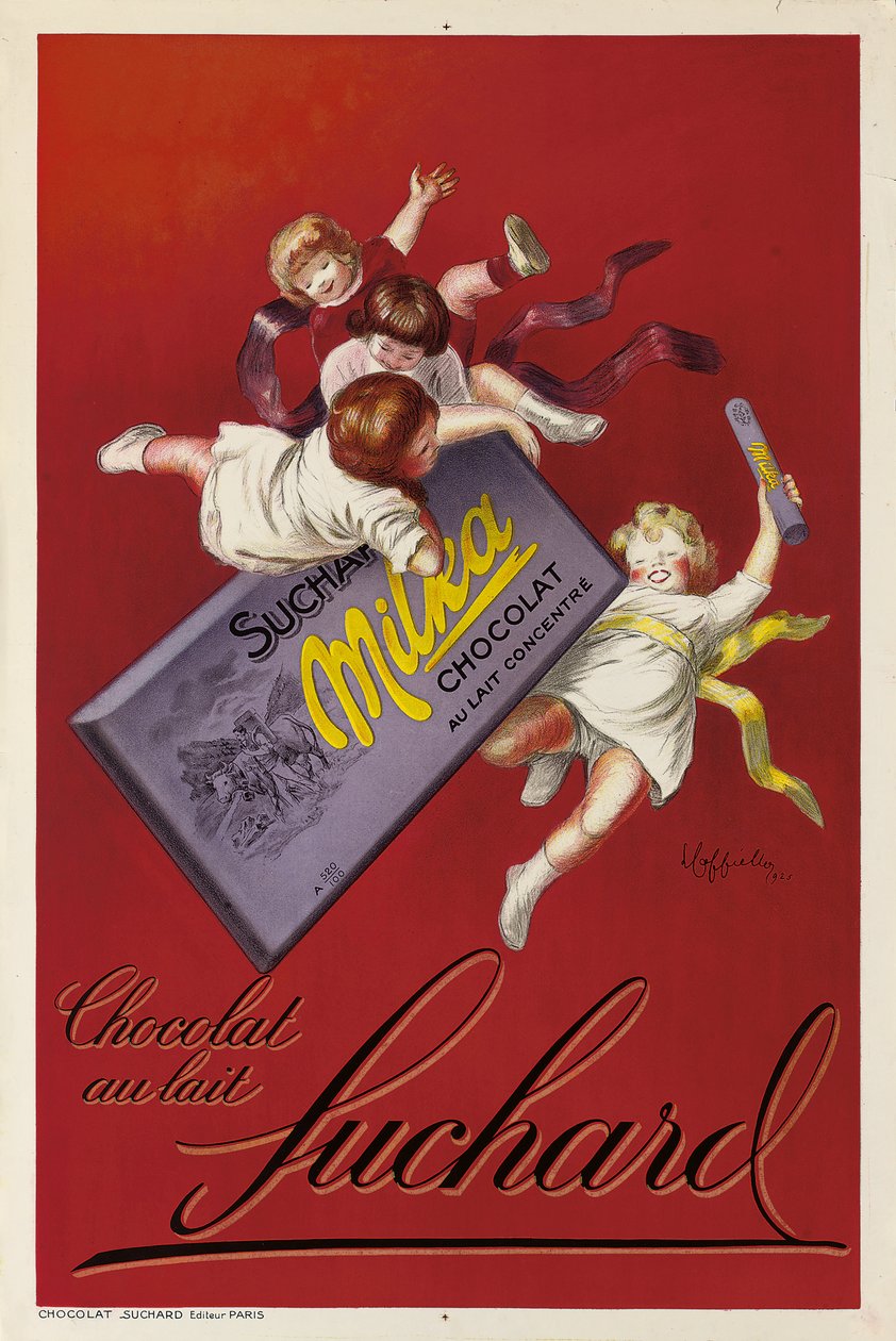 Reklameplakat for Milka-sjokolade av Suchard, 1925 av Leonetto Cappiello