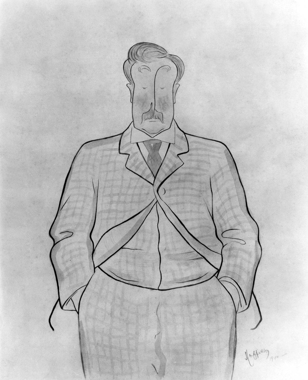 Alphonse Allais (1854-1905) fransk journalist og forfatter, tegning av Leonetto Cappiello av Leonetto Cappiello