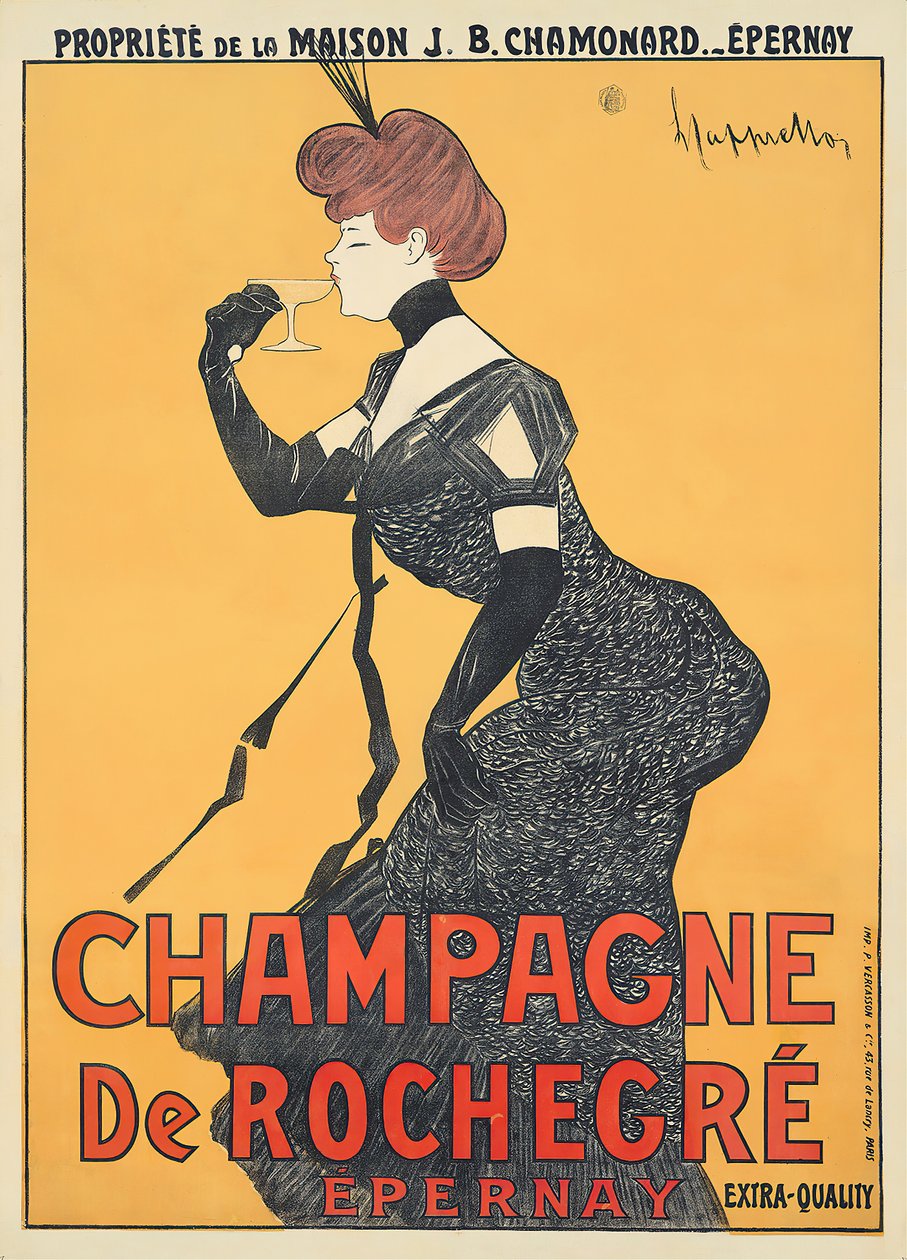 Champagne De Rochegré, 1900-tallet. av Leonetto Cappiello