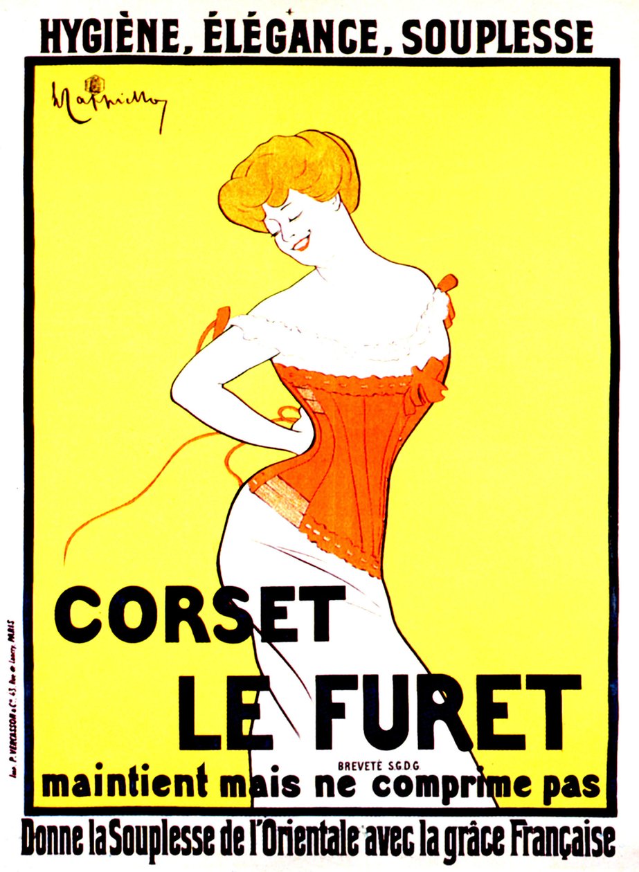 Korsetttrykkannonse av Leonetto Cappiello rundt 1901 av Leonetto Cappiello