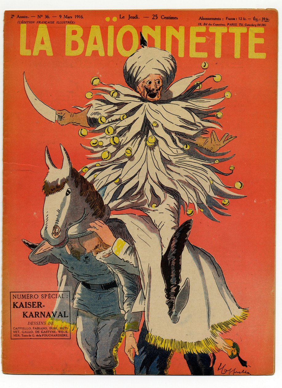 Cover av "" La Baionnette"", Satirical in Colors av Leonetto Cappiello