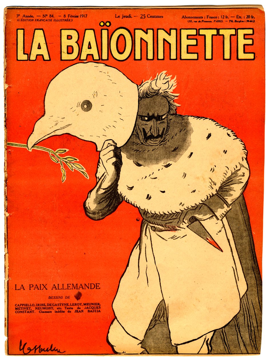 Cover av "" La Baionnette"", Satirical in Colors av Leonetto Cappiello