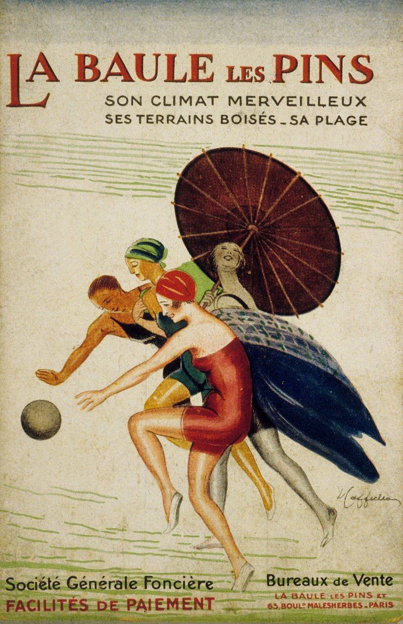 Fransk reklame av Leonetto Cappiello for "societe Generale fonciere" til La Baule les Pins, Frankrike, 30-tallet av Leonetto Cappiello