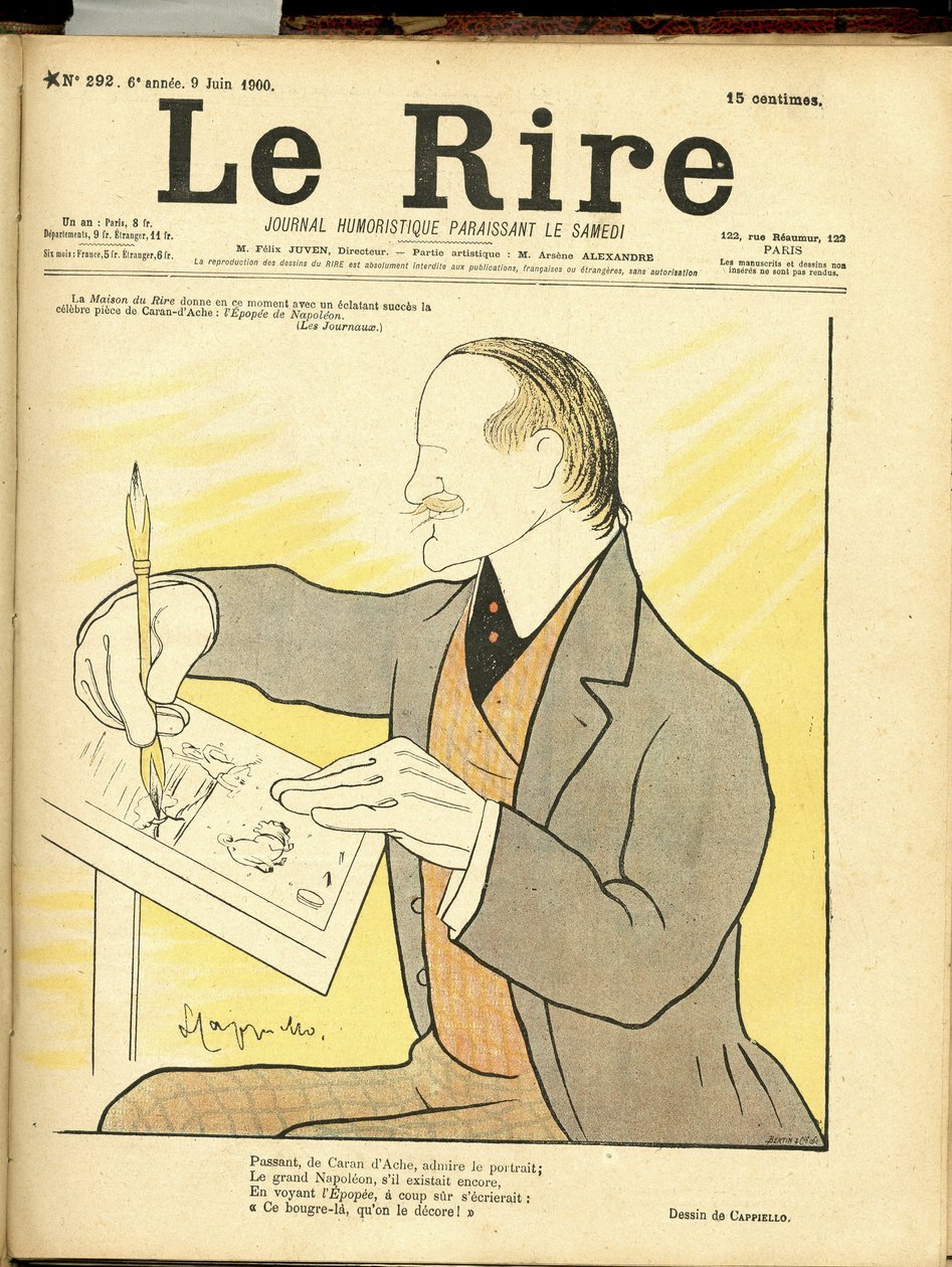 Illustrasjon av Leonetto Cappiello dit Cappiello (1875-1942) for omslaget til Le Rire av Leonetto Cappiello
