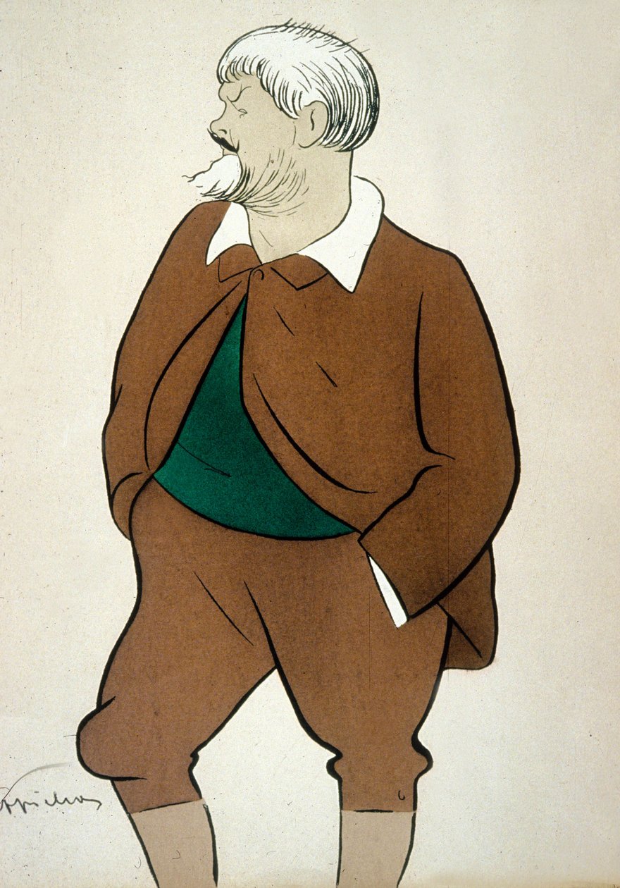 Jean Richepin (1849-1926) fransk poettegning av Cappiello av Leonetto Cappiello
