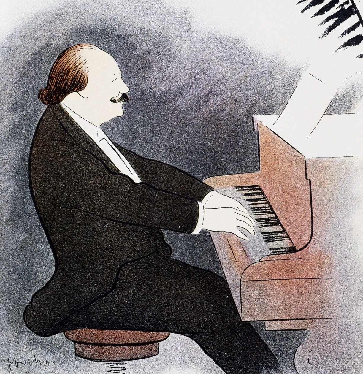 Jules Massenet ved pianoet av Leonetto Cappiello