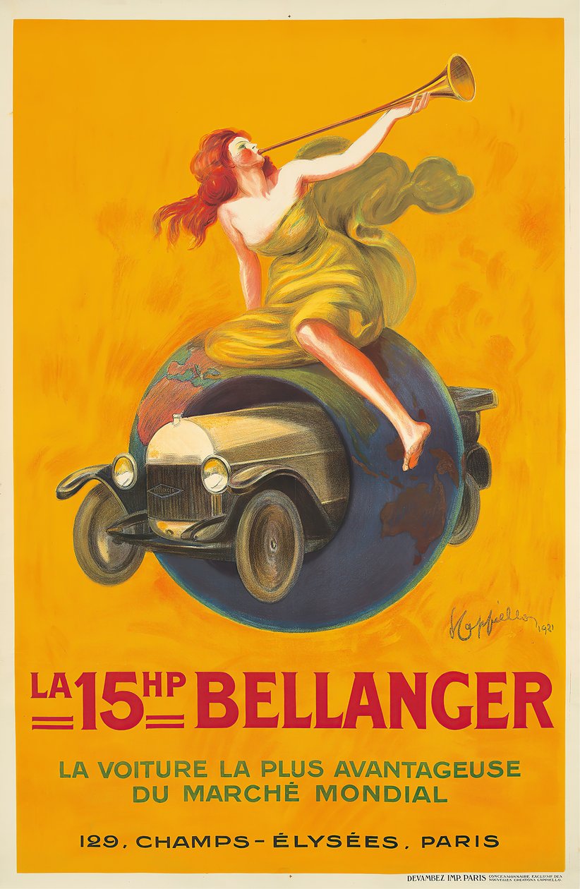 15HP Bellanger, 1921. av Leonetto Cappiello