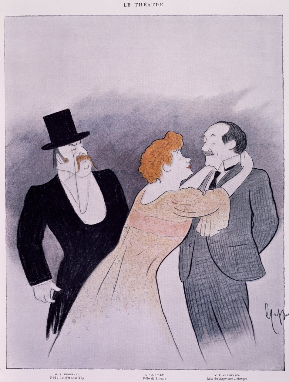 Lucette ved Theatre of Ginnasio, av Leonetto Cappiello (1875-1942) av Leonetto Cappiello