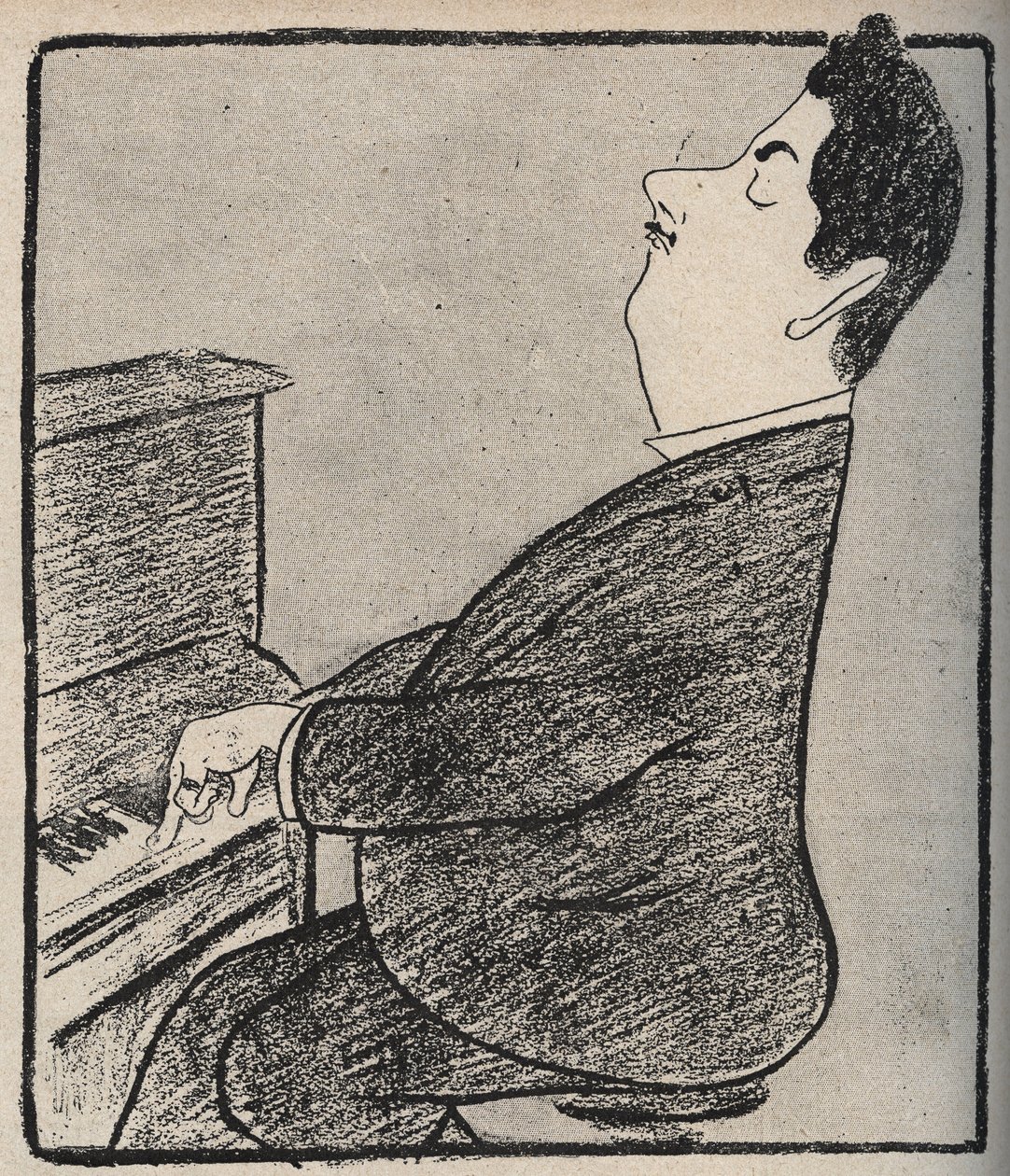Portrett av Giacomo Puccini (1858-1924), italiensk komponist. Tegneserie av Leonetto Cappiello - 1898 av Leonetto Cappiello