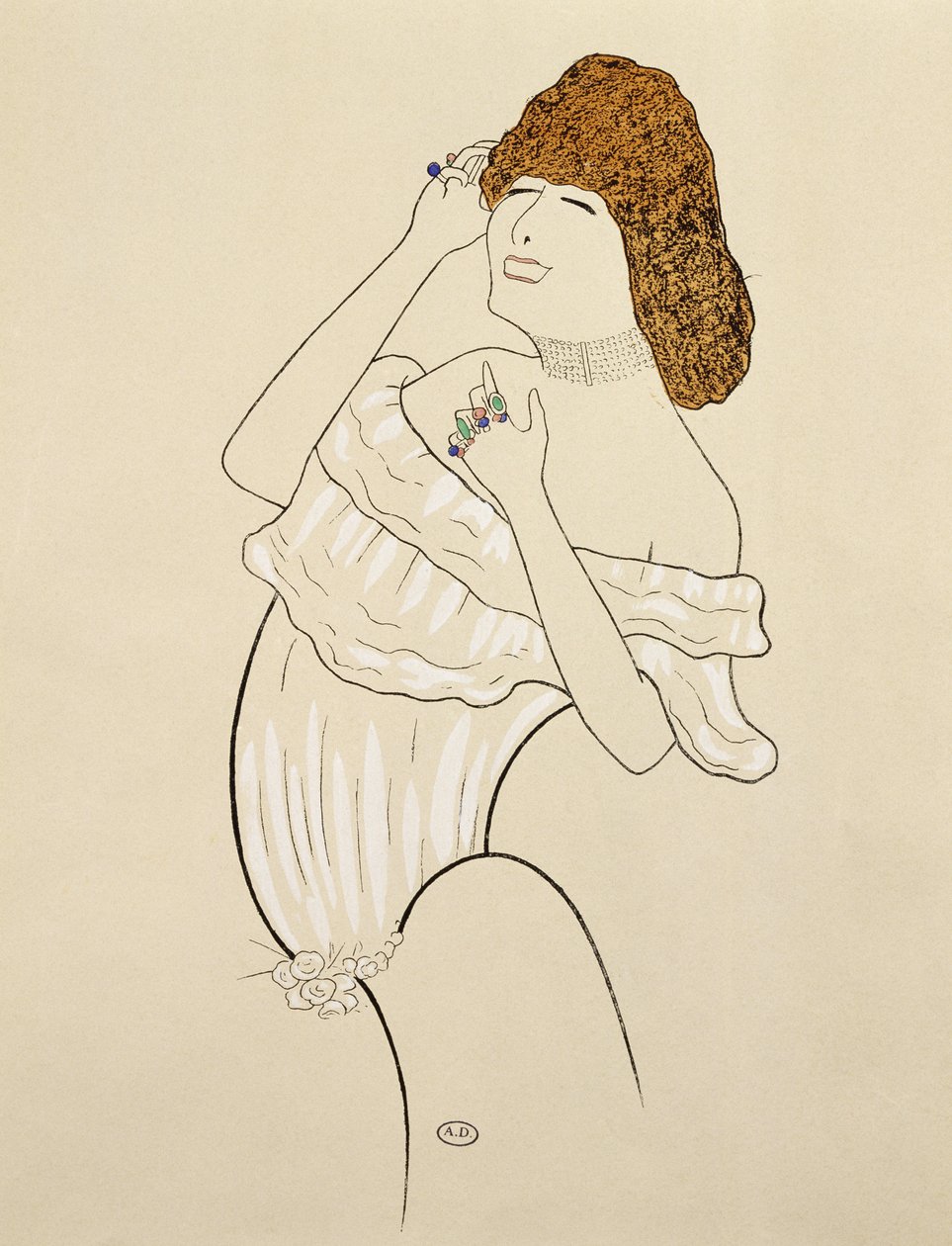 Sarah Bernhardt (1844-1923) i stykket La Dame Aux Camelias, basert på historien av Alexandre Dumas Fils av Leonetto Cappiello