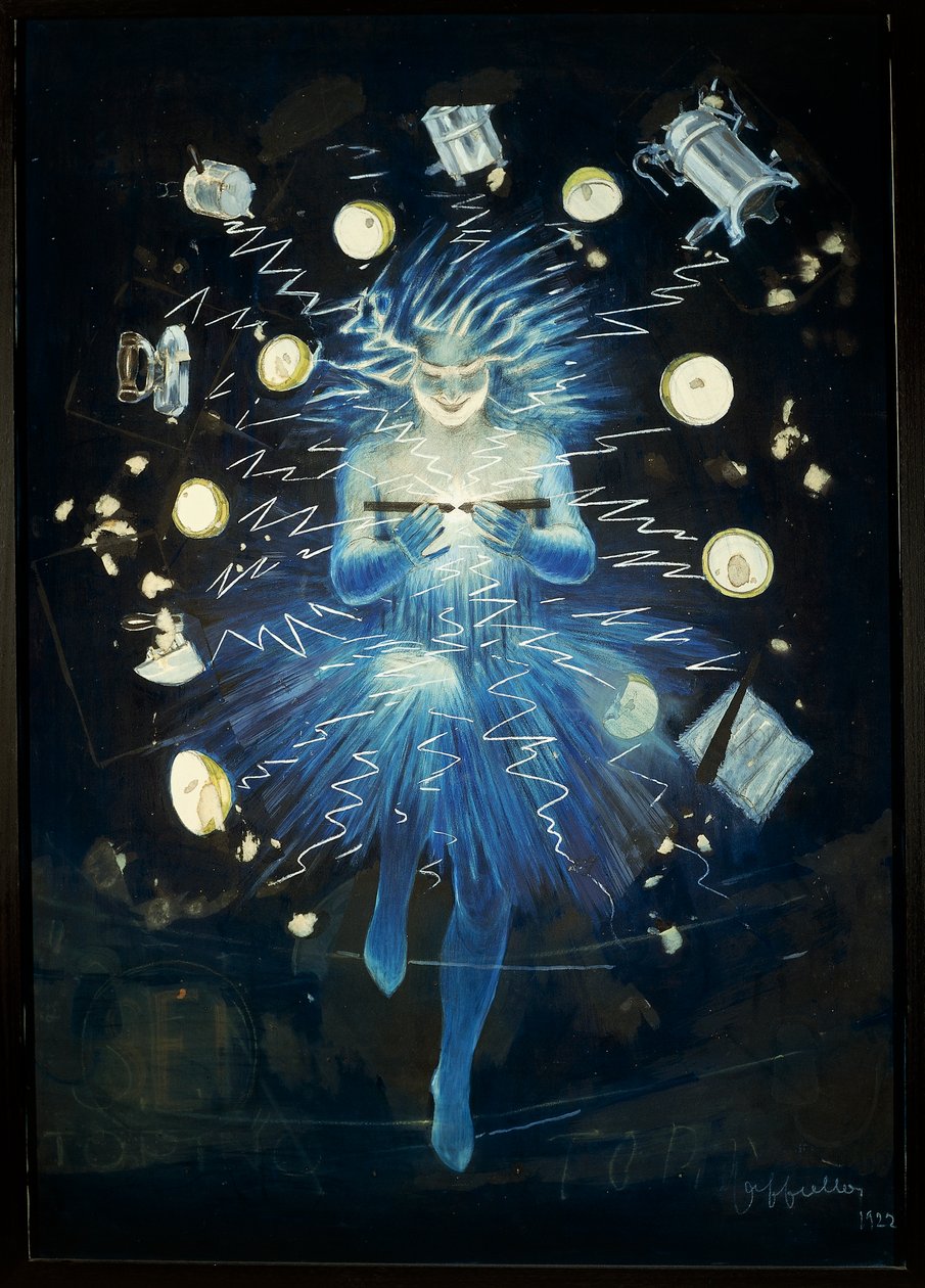 Skisse av reklame for elektrisk apparat, av Leonetto Cappiello, pastelltegning av Leonetto Cappiello