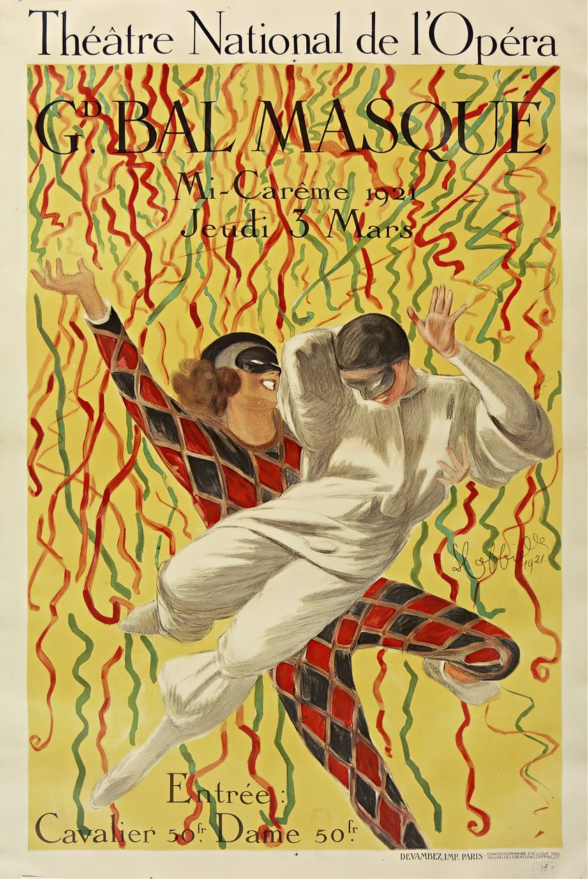 National Opera Theatre, Grand Mid-Carême Ball, 1921. av Leonetto Cappiello