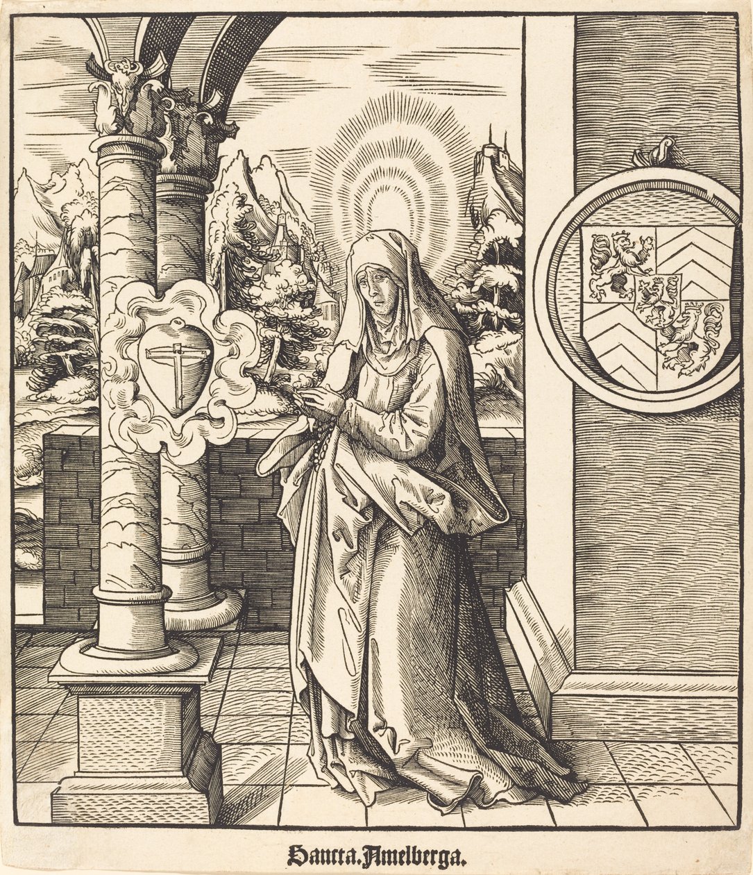 Saint-Amelberga av Leonhard Beck