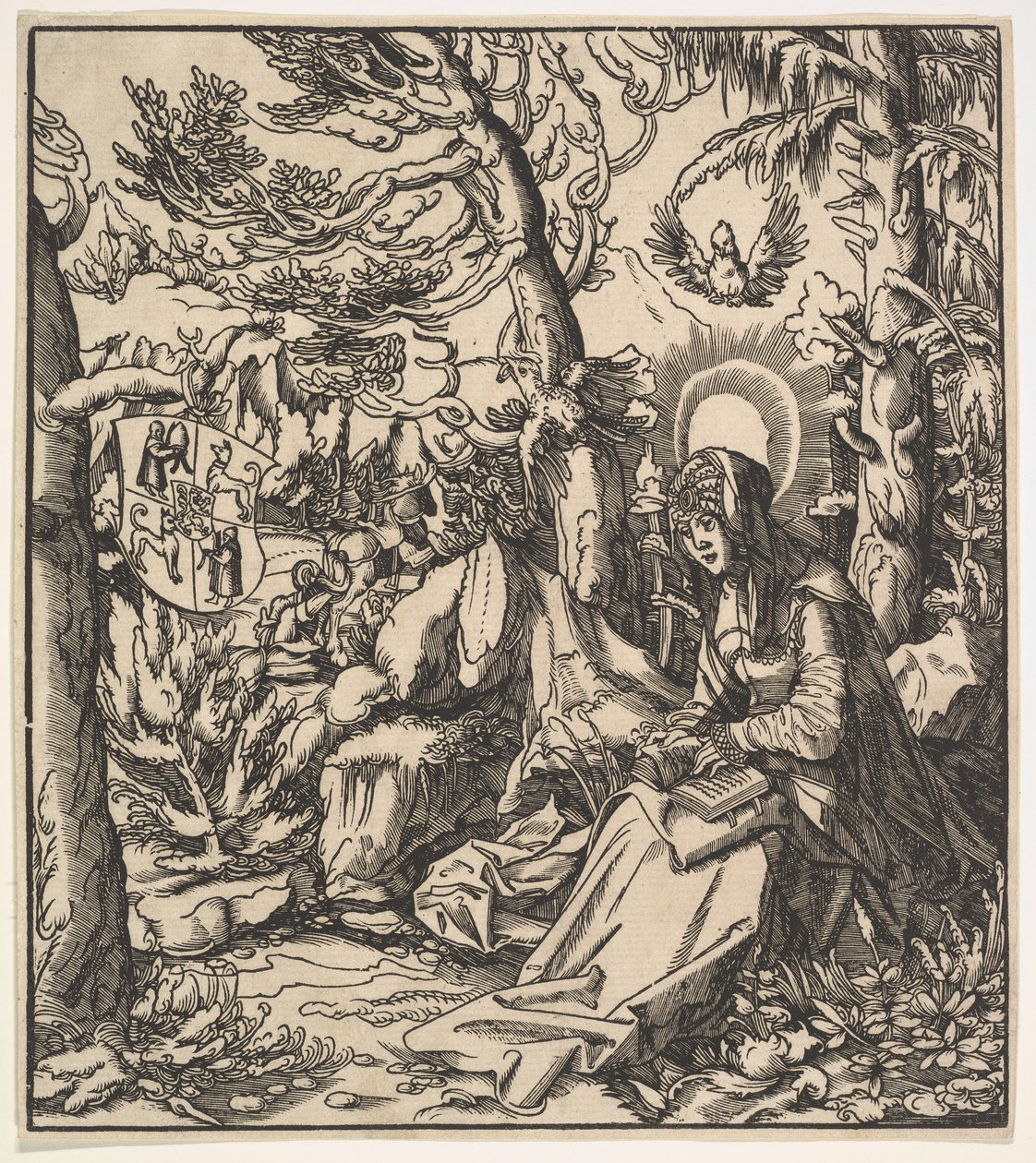 Saint Ita av Toggenburg, fra Habsburg-hellige, 1516-18. av Leonhard Beck