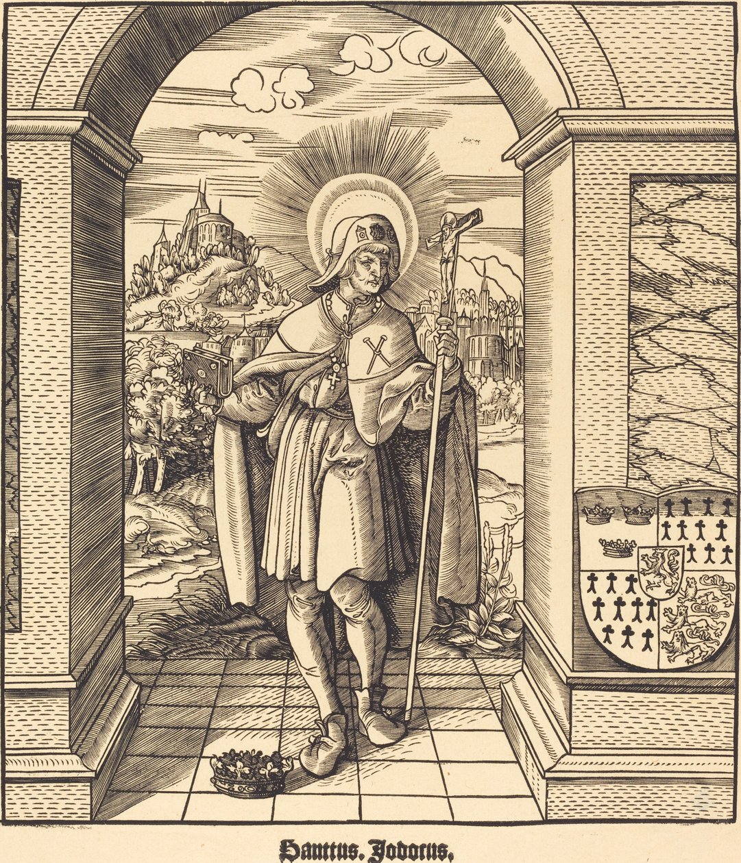 Den hellige Jodocus av Leonhard Beck