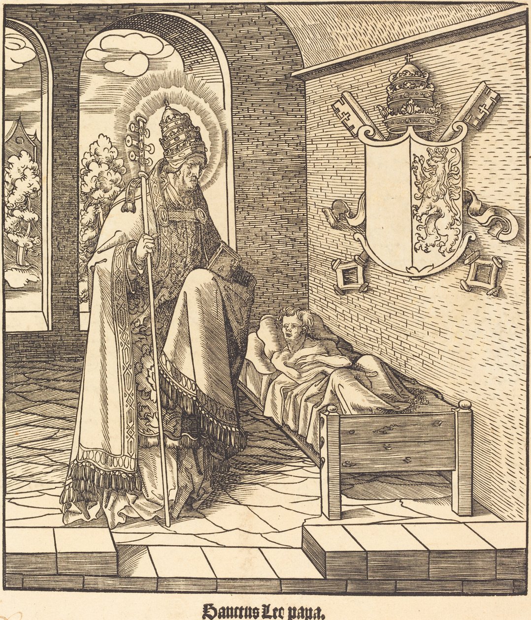 Saint Leo (pave Leo IX) av Leonhard Beck