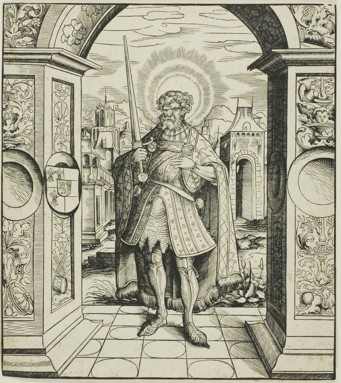Saint Rolandus, fra Saints Connected with House of Habsburg av Leonhard Beck