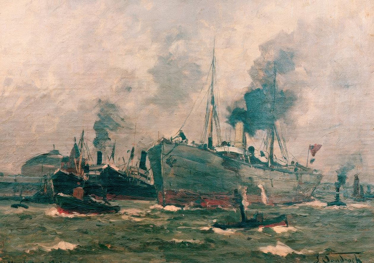 Hamburg havn av Leonhard Sandrock