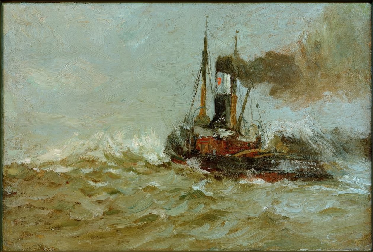 Sjøslepebåt (Seeadler Hamburg) av Leonhard Sandrock