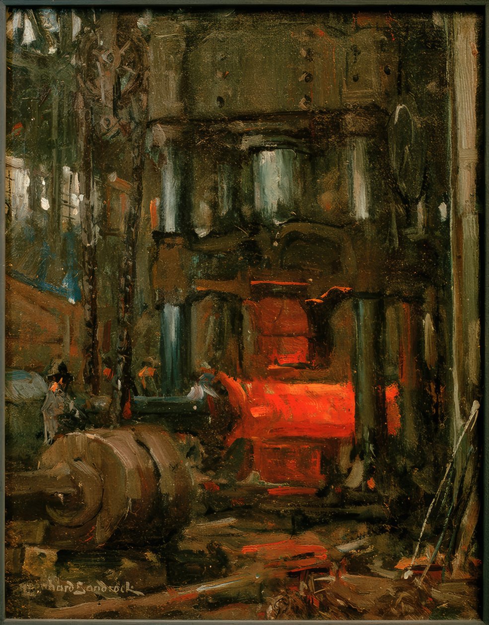 Leonhard Sandrock, hydraulisk presse av Leonhard Sandrock