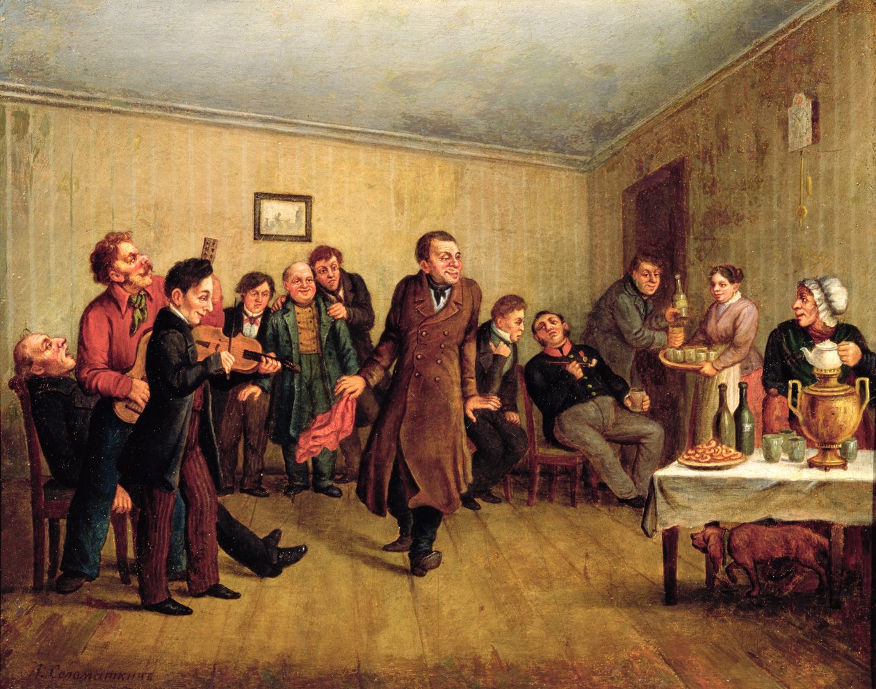 En kjøpmannsaftenfest av Leonid Ivanovich Solomatkin