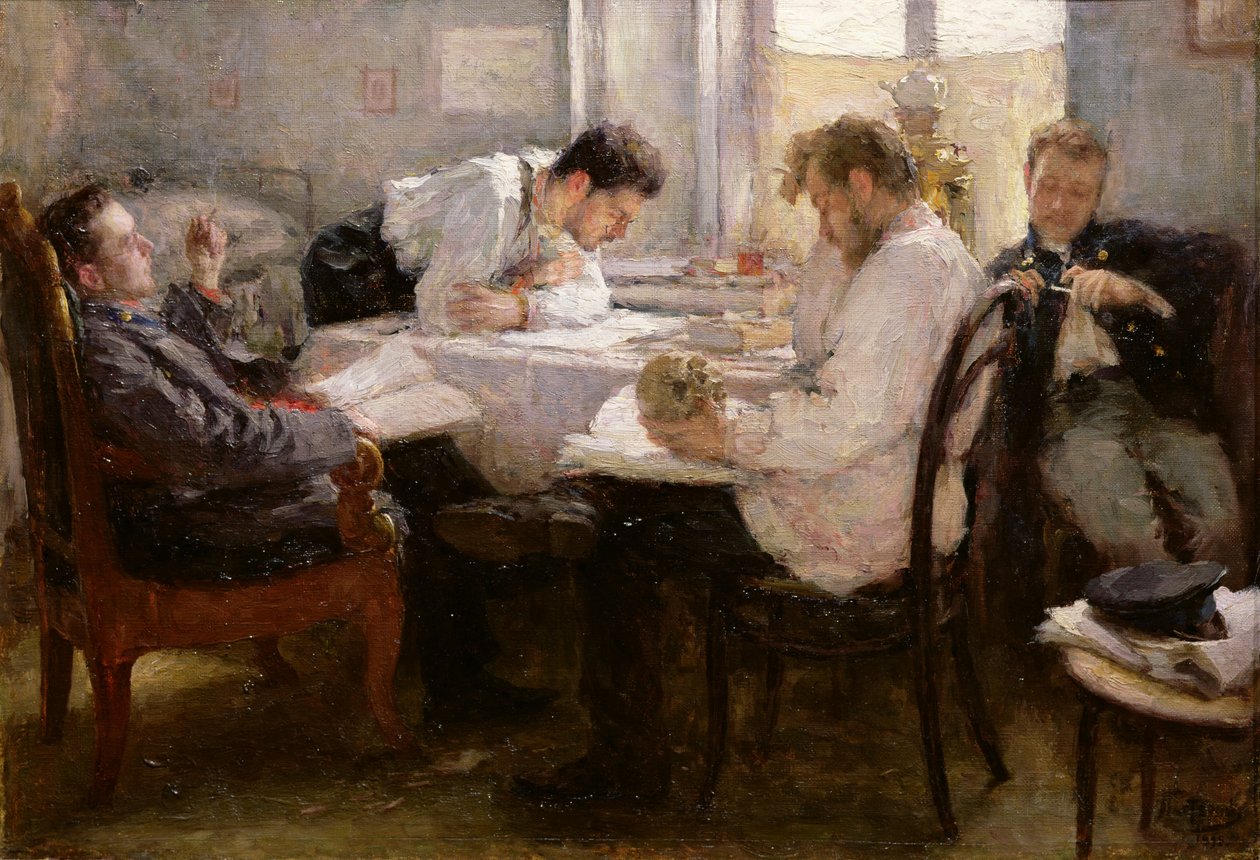 Natten før eksamen, 1935 av Leonid Osipovic Pasternak