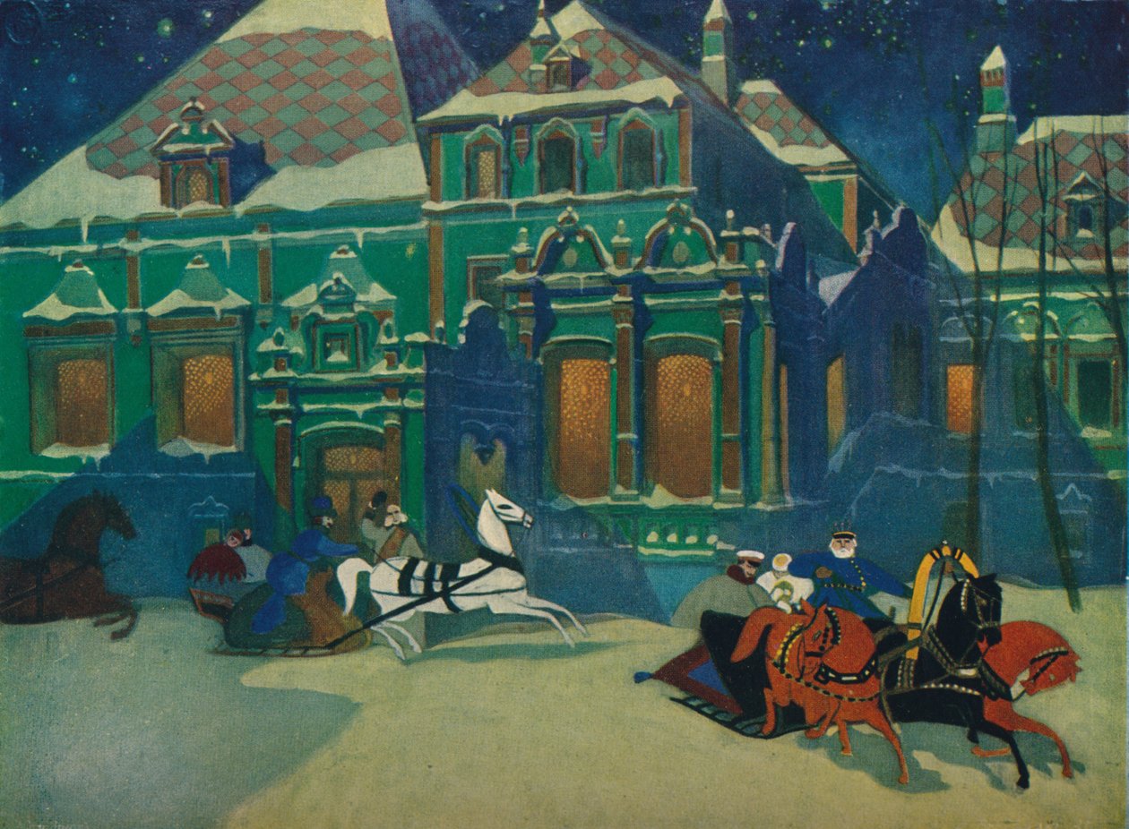 'The Boyard Palace of the Princes Youssoupoff in Moskva', c1900, 1926 av Leonid Brailovsky
