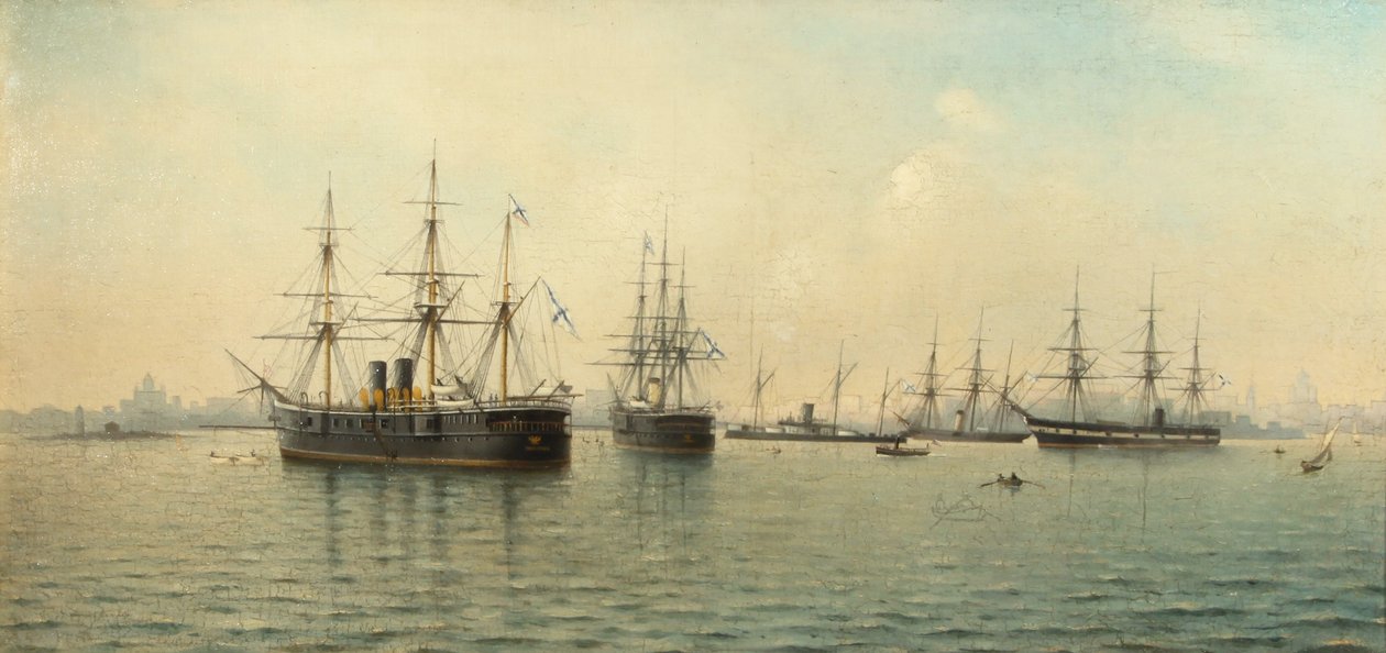 Cruiserne Minin og Kronstadt av Leonid Demyanovich Blinov
