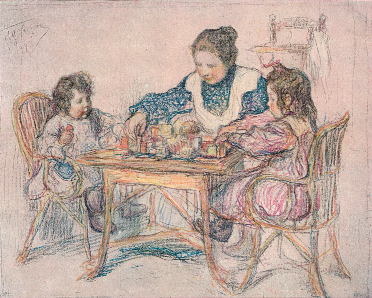 Tegning av Leonid Pasternak, 1904, 1906 av Leonid Osipovic Pasternak