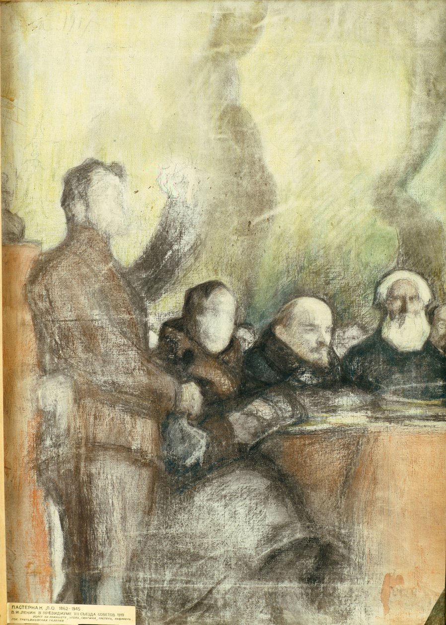 Lenin på den syvende all-russiske sovjetkongressen i desember 1919, 1919 av Leonid Osipovic Pasternak