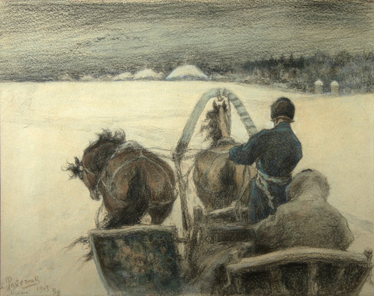 På veien til Yasnaya Polyana, 1903 av Leonid Osipovic Pasternak