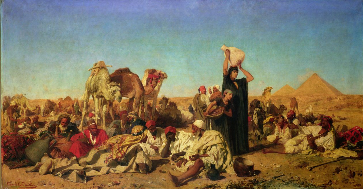 Egyptisk leir av Leopold Muller