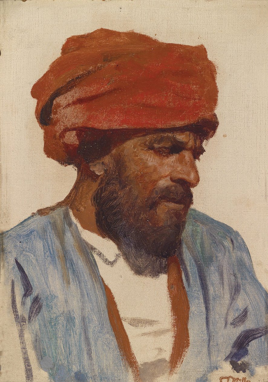 Portrett av en orientalsk av Leopold Muller