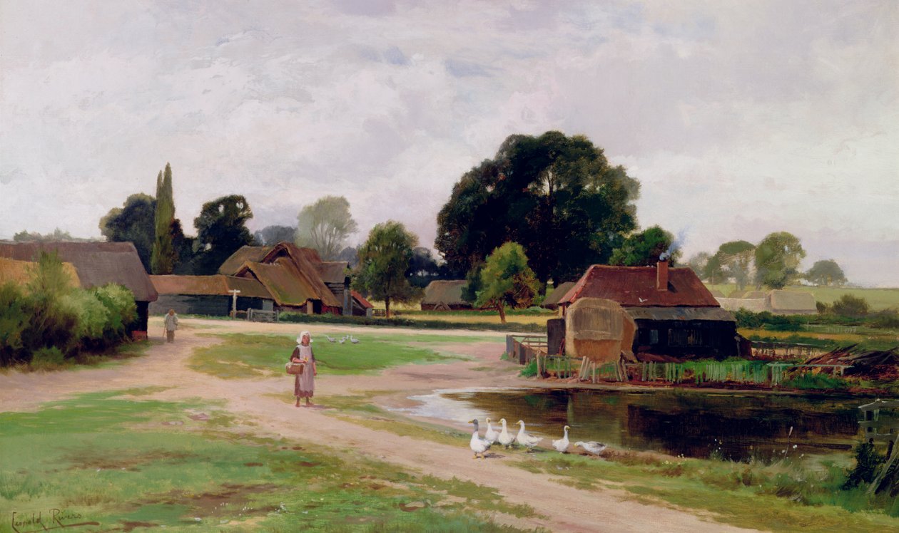Mellom Church End og Flitwick, Bedfordshire av Leopold Rivers