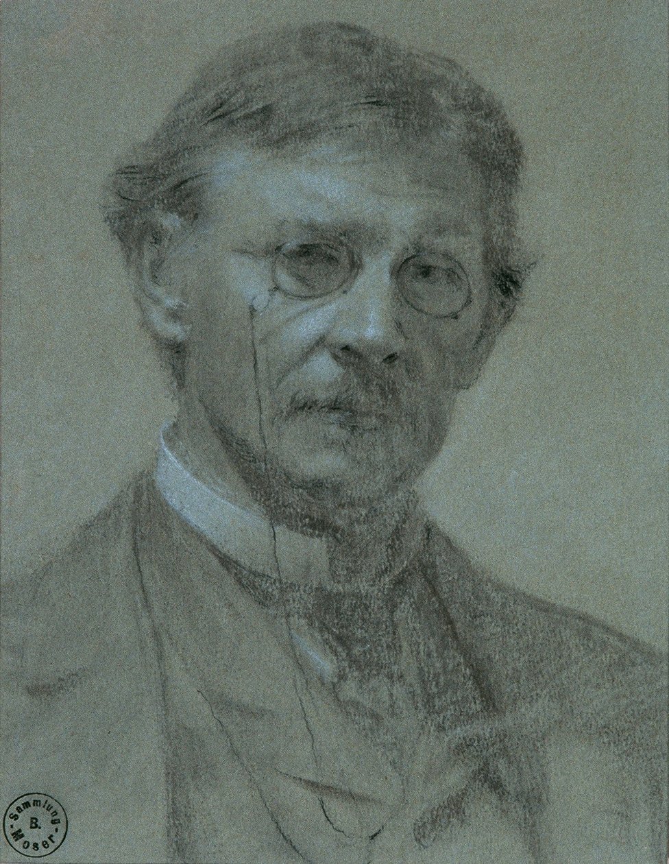 selvportrett av Leopold Carl Muller